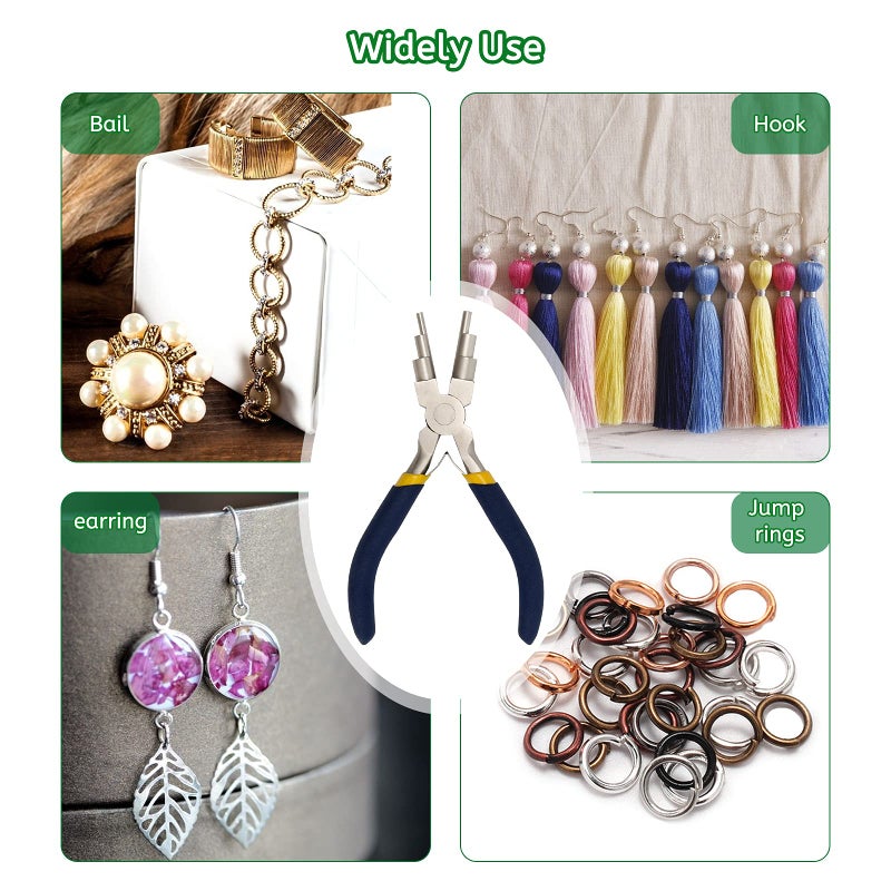Anglekai 6 Step Jewelry Bail Making Pliers  AngleKai 3-10mm Wire Looping Forming Pliers Wire Wrapping Tools Looper Pliers for Jewelry Making with Non-Slip Handle Round Nose Pliers Wire Bending Pliers (1) - Image 5